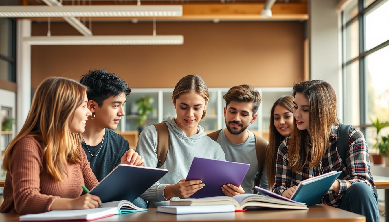 Structured study materials and learning resources on a desk